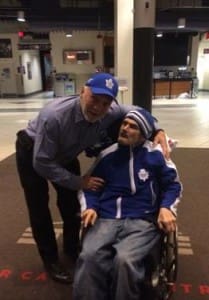 Christopher with Tiger Williams