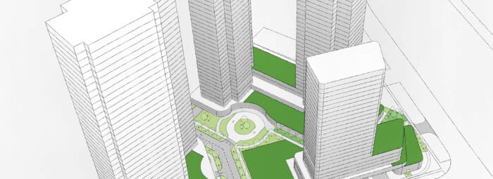 3D line render of the proposed Lawson Redevelopment